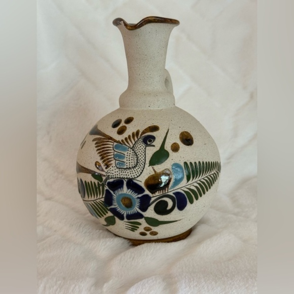 Mexican Folk Art Pottery Vase